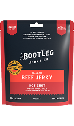 Bootleg Hot Shot Beef Jerky 40g