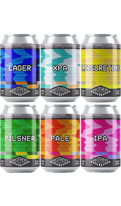 DAMAGED Brothers Mixed 330ml Can 6pk BB 08/25