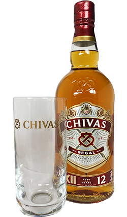 Chivas Regal 12YO 700ml + Highball Glass