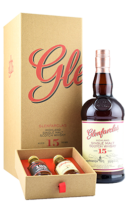 Glenfarclas 15YO 700ml + mini 105 & 25YO
