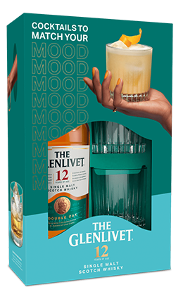 Glenlivet 12YO Double Oak 700ml with 2 glasses