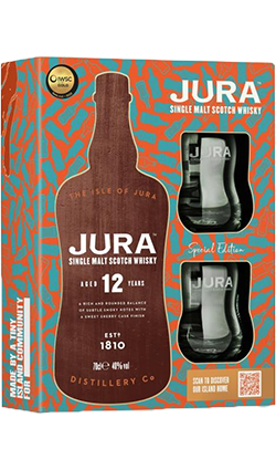 Isle of Jura 12YO 700ml & 2 glasses