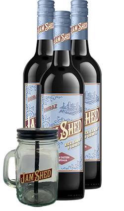 Jam Shed Shiraz 2024 3 Pack + Drinking Jar