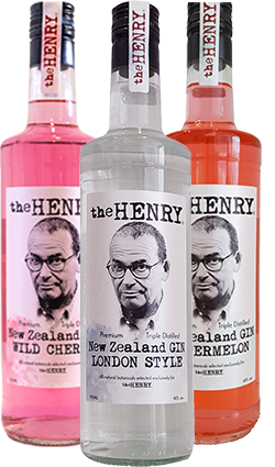 The Henry Gin triple pack London Dry, Watermelon & Wild Cherry