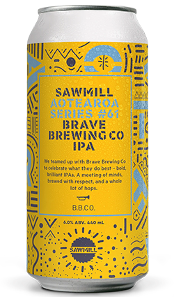 Sawmill Aotearoa #61 Brave Brewing IPA 440ml