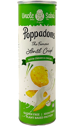 Uncle Sabas Sour Cream and Onion Poppadoms 70g (BB 24.07.25)