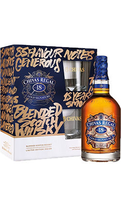 Chivas Regal Scotch Whisky 18YO 700ml Giftpack with 2 Glasses
