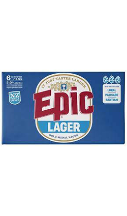 Epic Lager 330ml CANS 6pk (loose cans)
