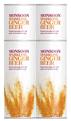 Monsoon Ginger Beer 250ml 4pk