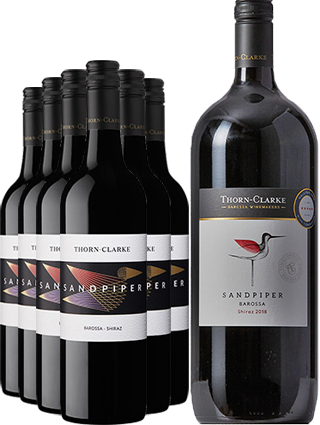 Thorn-Clarke Sandpiper Shiraz 2021 12 PACK + 1 Magnum