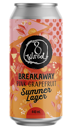 8 Wired Breakaway Pink Grapefruit Summer Lager 4% 440ml