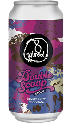 8 Wired Double Scoop Boysenberry Chocolate Stout 440ml