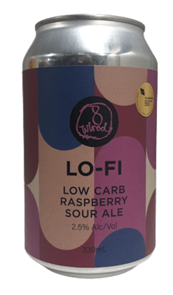 8 Wired Lo-Fi Low Carb Raspberry Sour Ale 330ml SINGLE