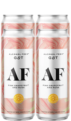 DAMAGED AF Pink Grapefruit Rose G&T 250ml 4pk Cans