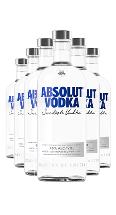 Absolut Vodka Blue 1000ml SIX PACK
