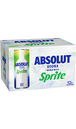 Absolut Vodka & Sprite 5% 250ml 12pk
