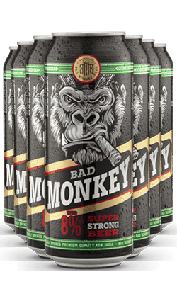 Bad Monkey Strong Beer 8% CASE 24pk 500ml CAN (BB20/10/25)