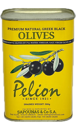 Pelion Black Extra Jumbo Olives 870g