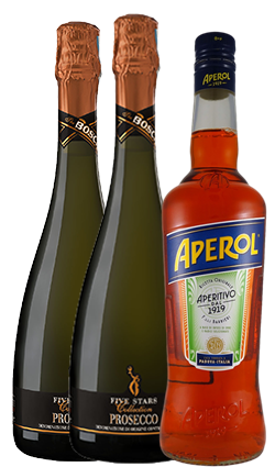 Aperol Spritz Triple Pack - 2 x Bosca Prosecco & 1 x Aperol 700ml