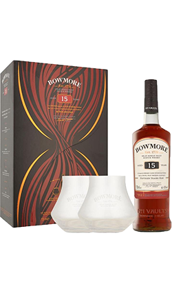 Bowmore 15YO with glasses 43% 700ml