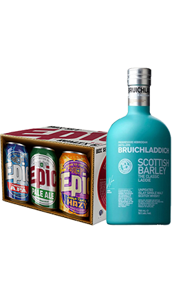 Bruichladdich Scottish Barley Classic Laddie 700ml + Epic Remix 6 PACK