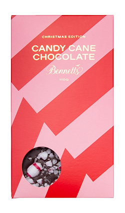 Candy Cane Chocolate Bennetts 110g