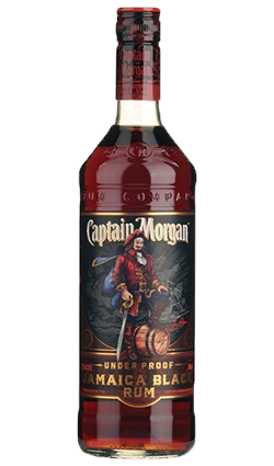 Captain Morgan Underproof Jamaica Black Rum 1000ml 37%