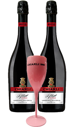 Chiarli Lambrusco Rosso x 2 + Glass