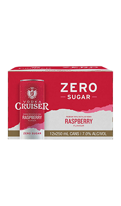 Cruiser ZERO SUGAR Raspberry 7% 250ml 12pk CAN