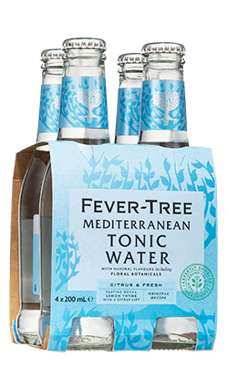 DATED 4pk Fever Tree Mediterranean Tonic Water 200ml BB 09/24
