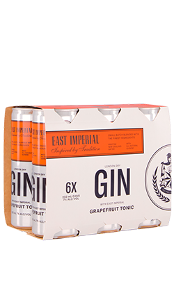 East Imperial London Dry Gin & Grapefruit Tonic 250ml 6pk