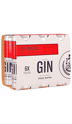 East Imperial London Dry Gin & Tonic 250ml 6pk