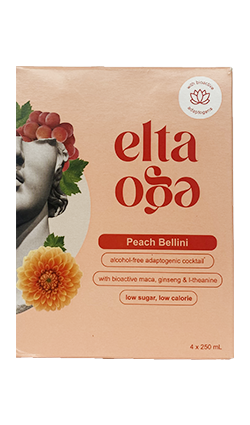 Elta Ego Peach Bellini Non Alc 250ml 4pk CANS