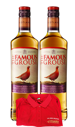 Famous Grouse Scotch Whisky 1000ml x2 + Shirt SMALL