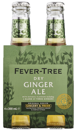 DATED Fever Tree Ginger Ale 200ml 4pk BB 06/25