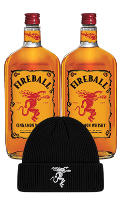 Fireball Cinnamon Whisky 1000ml  x2 + BLACK Bennie