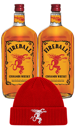 Fireball Cinnamon Whisky 1000ml  x2 + RED Bennie