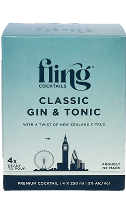 Fling Classic G&T 250ml 4pk