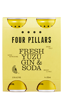 Four Pillars Fresh Yuzu Gin & Soda Can 250ml 4pk