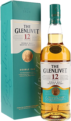 Glenlivet Double Oak 12YO 1000ml (without Hip flask)