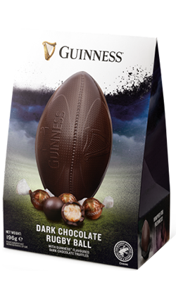 Guinness Dark Choc Rugby Ball Easter Egg 196g (BB Jun 2026) (RRP $24.99)
