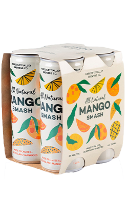 Harcourt Valley Mango Smash 250ml 4pk Cans