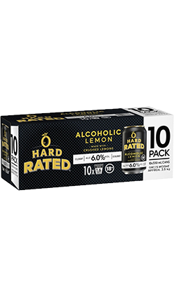 Hard Rated Alc Lemon 6% 330ml 10pk