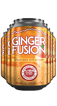 Hawkes Bay Ginger Fusion 5% 330ml 24pk CANS