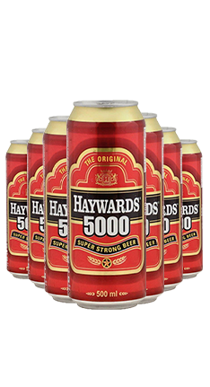 Haywards 5000 Indian Premium Beer CASE 24pk 500ml CAN 6.5% (BB22.11.25)