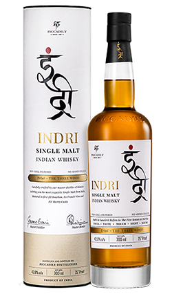 DAMAGED Indri Trini Single Malt Indian Whisky 700ml