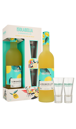 Isolabella Limoncello 700ml + 2 Glasses