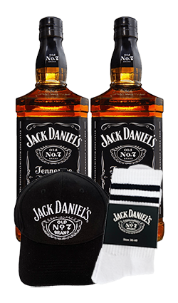 Jack Daniels 1000ml x2 + Cap & Socks