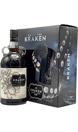 Kraken Black Spiced 1000ml with Glass