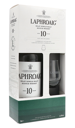 Laphroaig 10YO 700ml + Glass